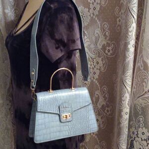 New Shydiva‎ Co. Tracee Purse Removable Strap Powder Blue Excellent Condition